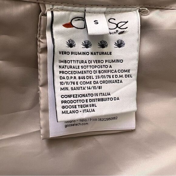 GOOSE Tech The Luxury Really Made In Italy Fashion Jacket Size S. - Picture 8 of 10